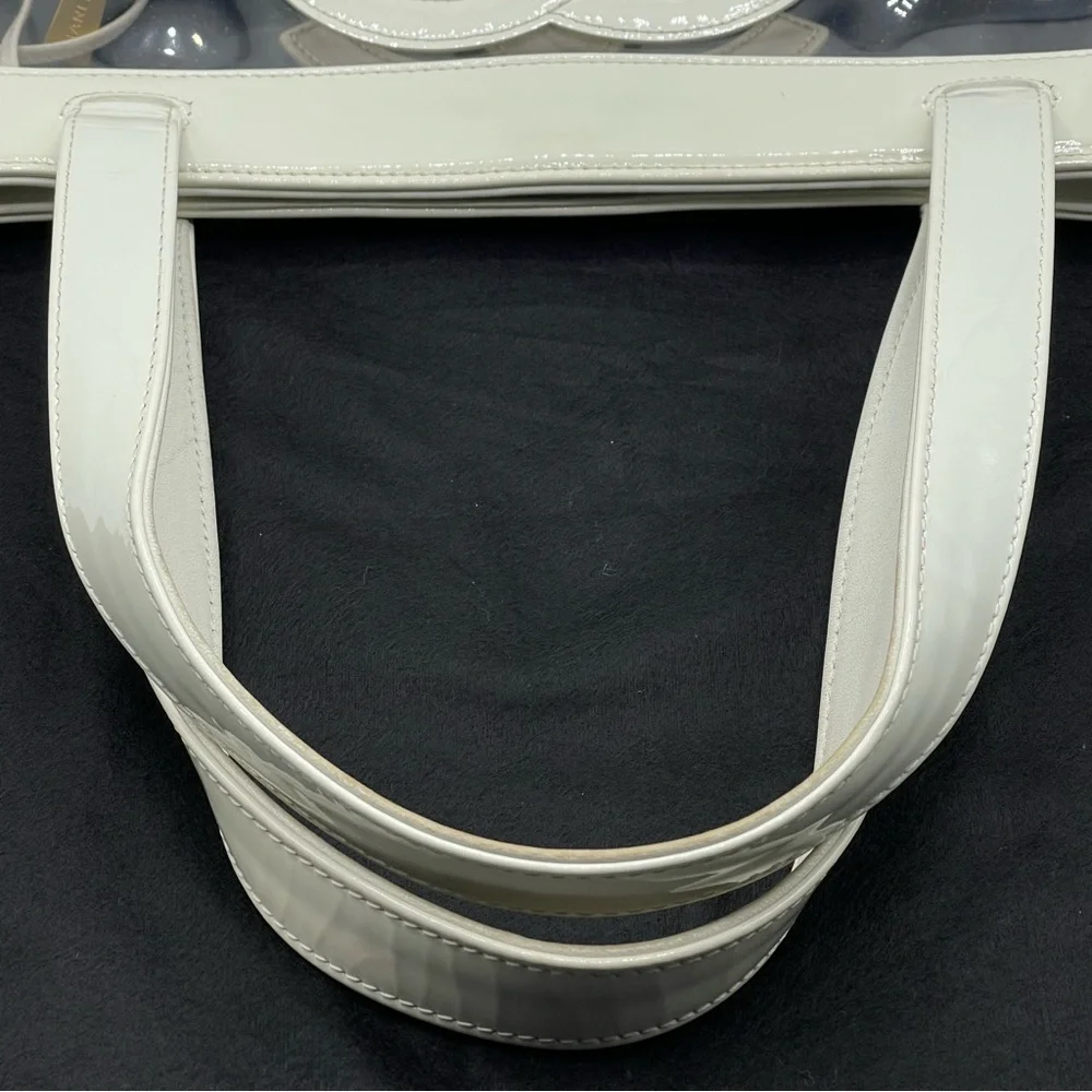 Chanel Vinyl Clear Triple CC Logo Coco Transparent Plastic Tote Shoulder Bag - Picture 9 of 16